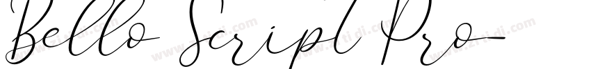 Bello Script Pro字体转换
